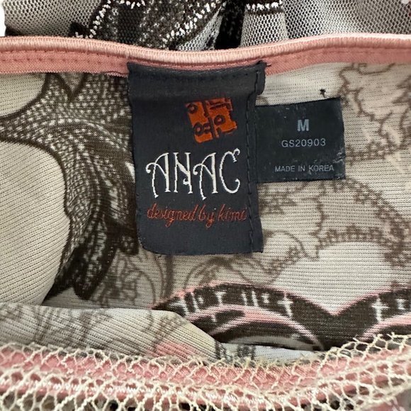 ANAC Designed by Kimi Belted Floral‎ 3/4 Sleeve Sheer Top Size Medium - Picture 12 of 12